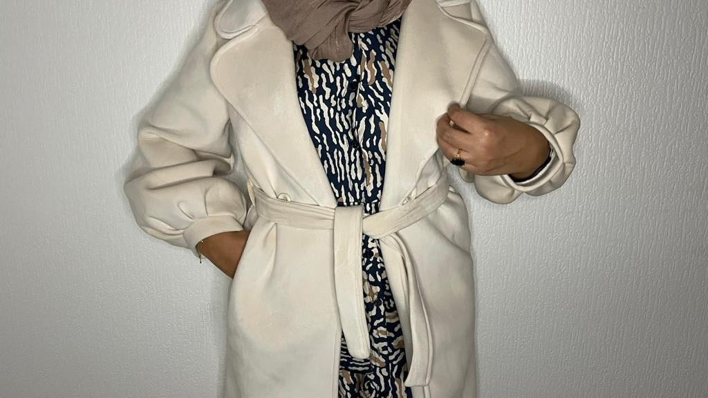 Manteau velours beige