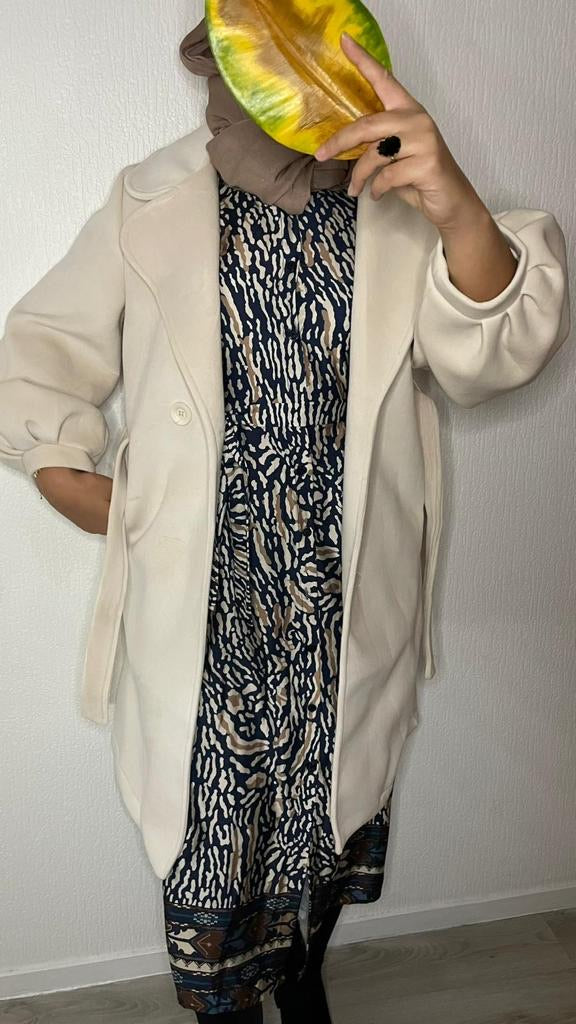 Manteau velours beige