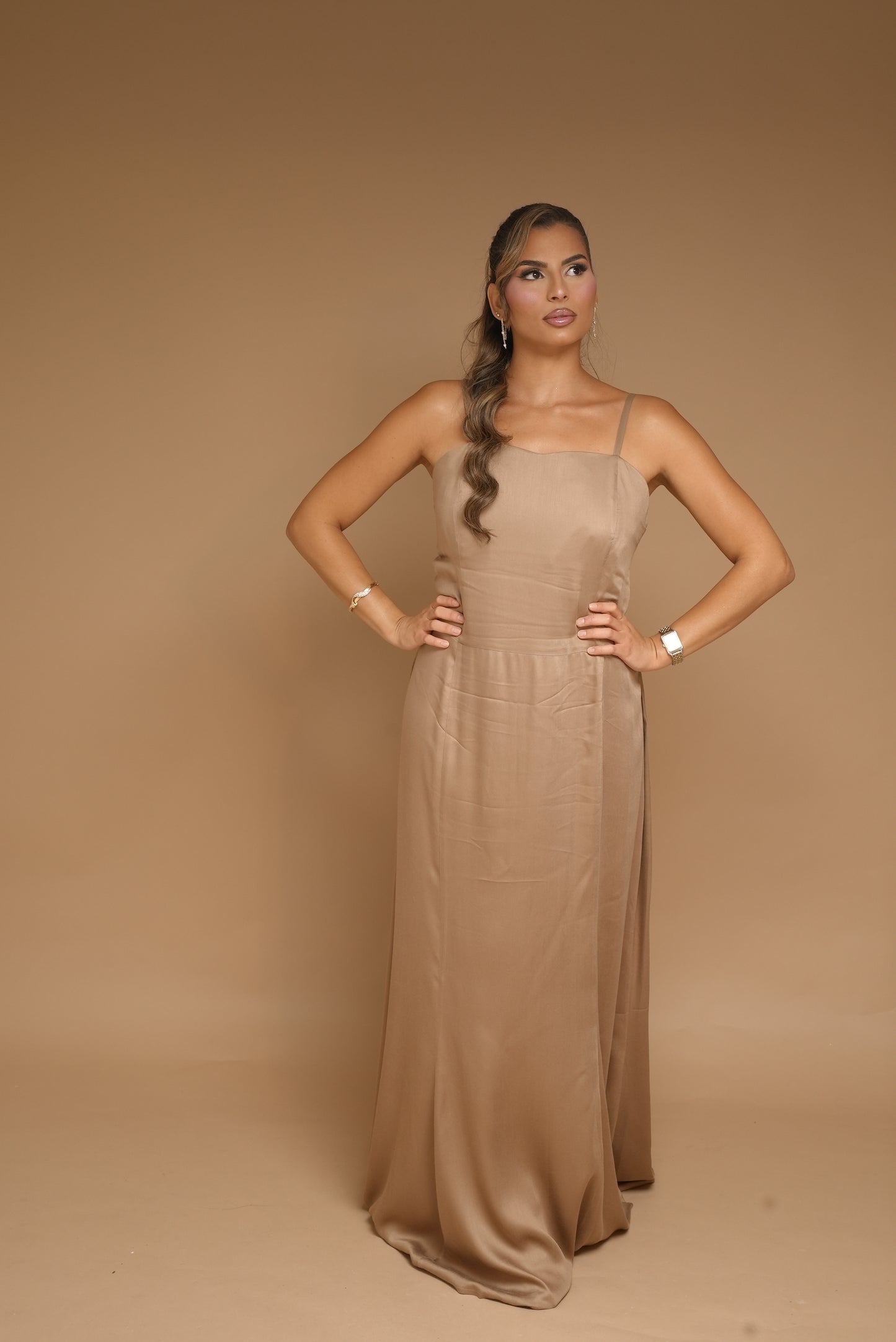Robe beige lin