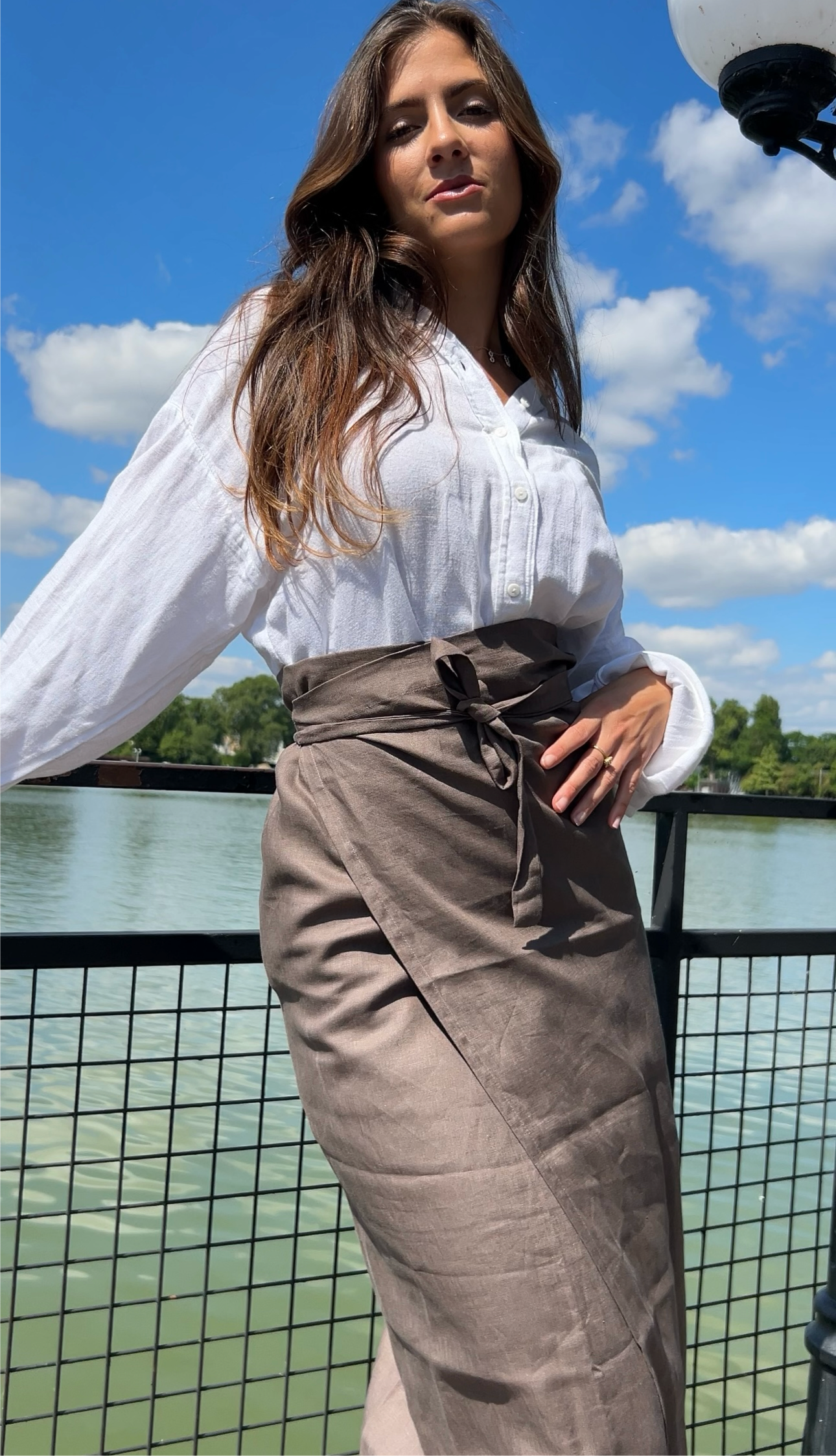 Jupe Porte-Feuille Taupe