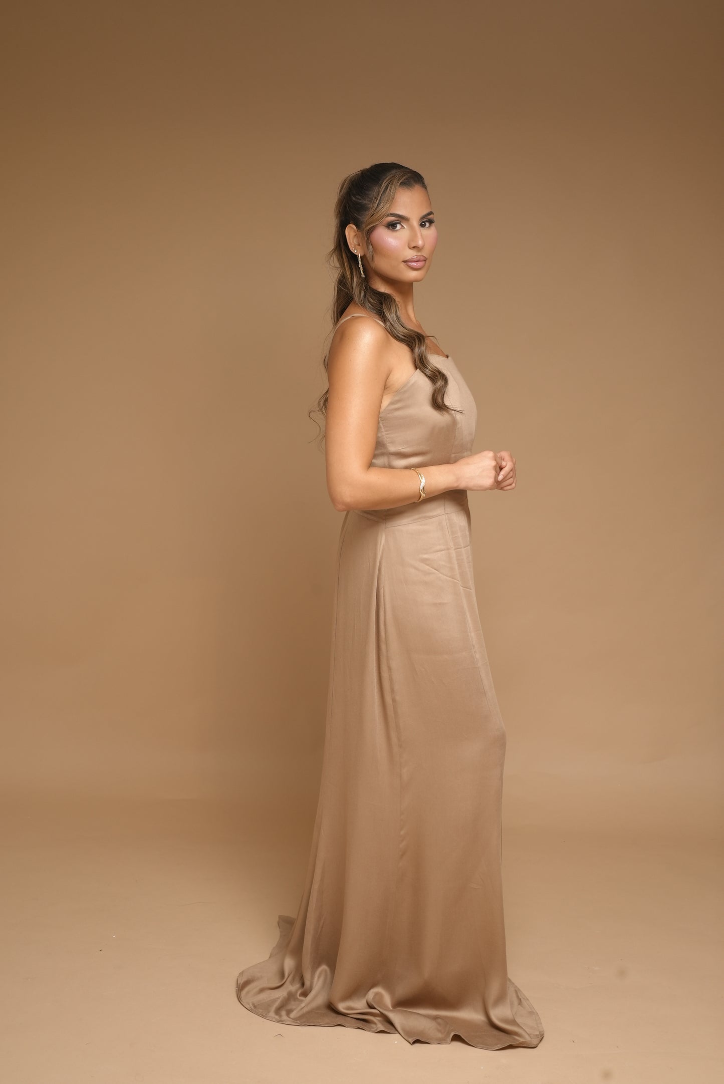 Robe beige lin