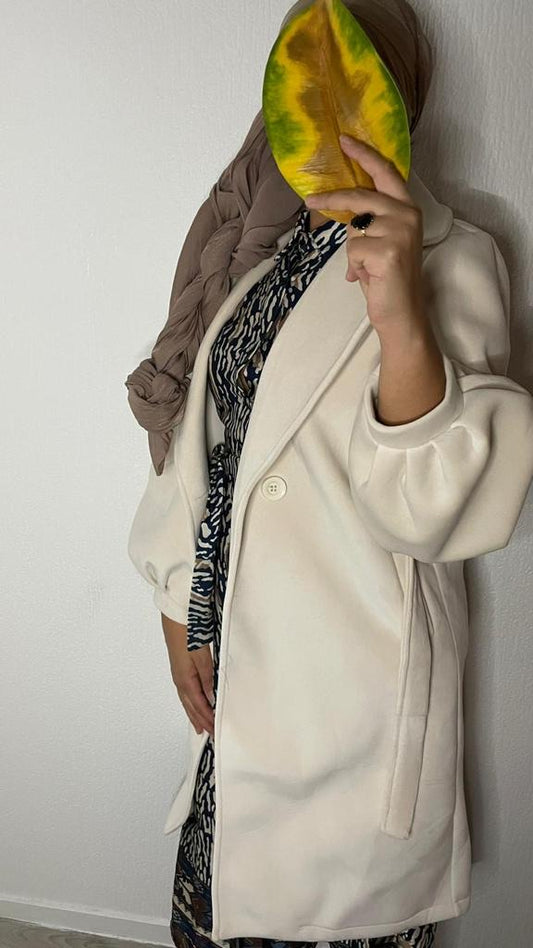 Manteau velours beige