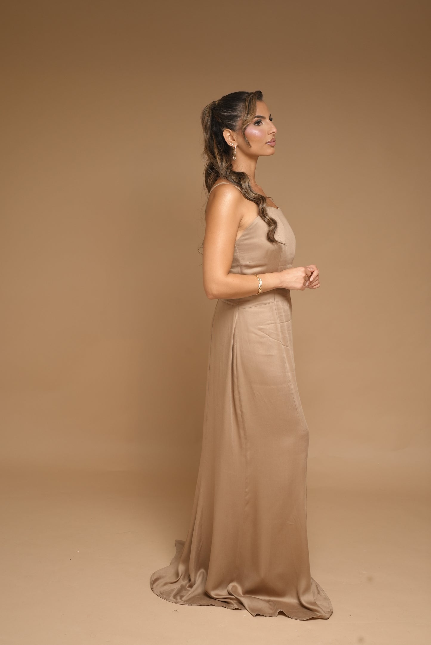 Robe beige lin